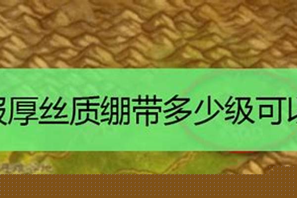丝质绷带多少级能学