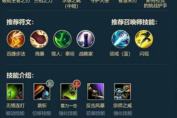 格斗家贾克斯出装