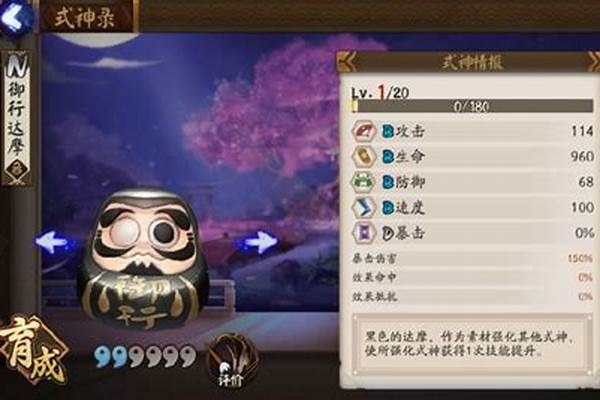 阴阳师黑达摩是用来干嘛的-阴阳师手游中,各种达摩养到几级吃比较划算